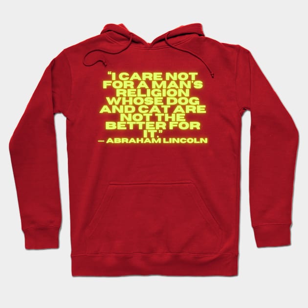 quote Ibraham Lincoln about charity Hoodie by AshleyMcDonald